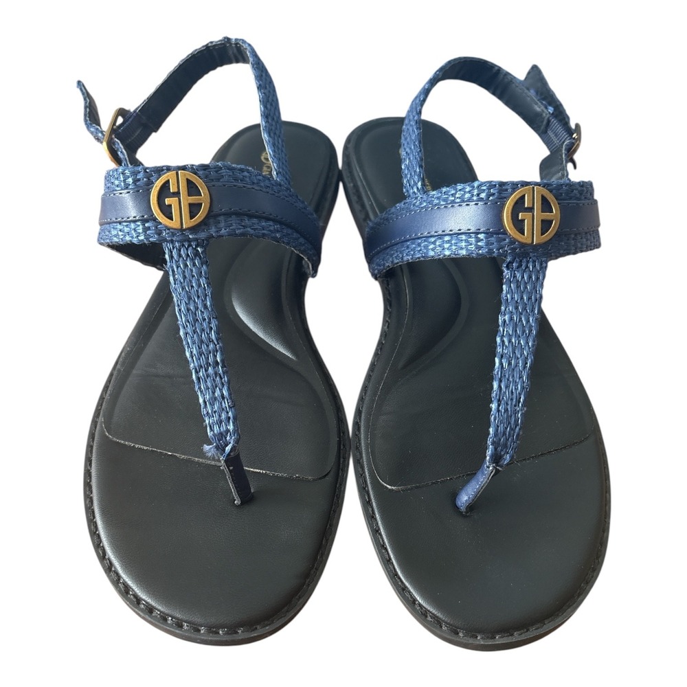 Giani Bernini Nayelli Thong Flat Sandals in Navy, Size 8.5, Beach Resortwear